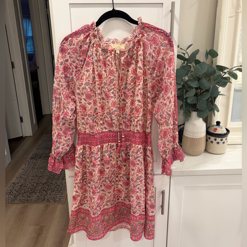 Elegant Floral Long Sleeve Dress